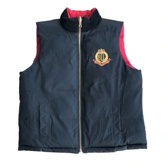 Ralph Lauren Reversible Puffer Vest Women Large Preppy Outerwear Casual Winter - Picture 2 of 10